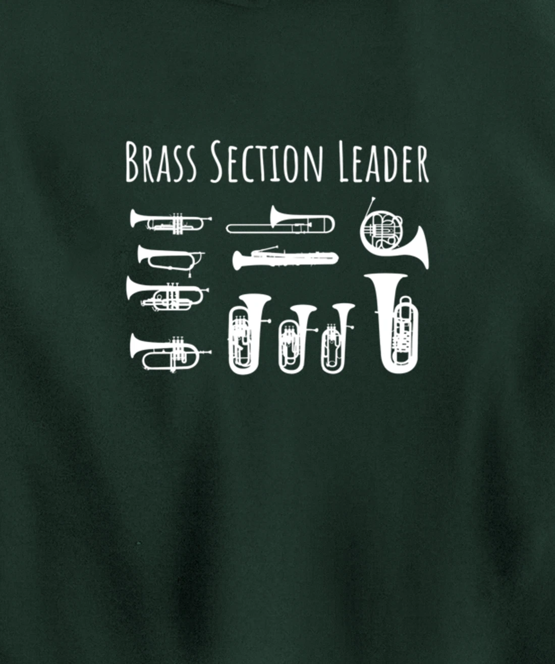 Section Leader Pun Marching Band Brass Instrument Pullover Hoodie