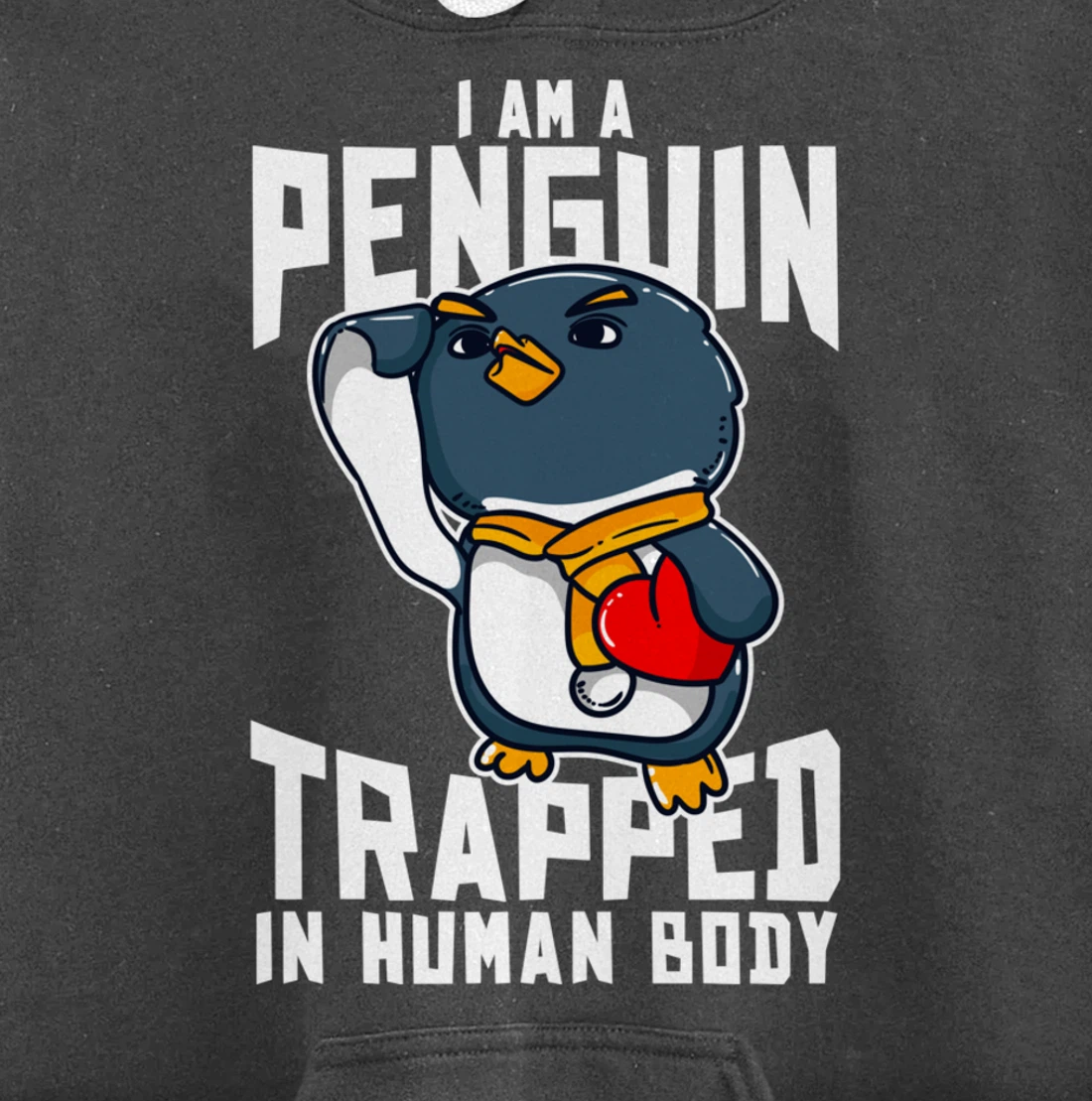 I Am A Penguin Trapped In Human Body Funny Penguin Lovers Pullover Hoodie
