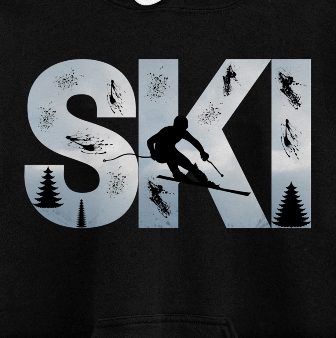 Ski Cool Skiing Style Alpine Skier Gift Women Men Boy Girl Pullover Hoodie