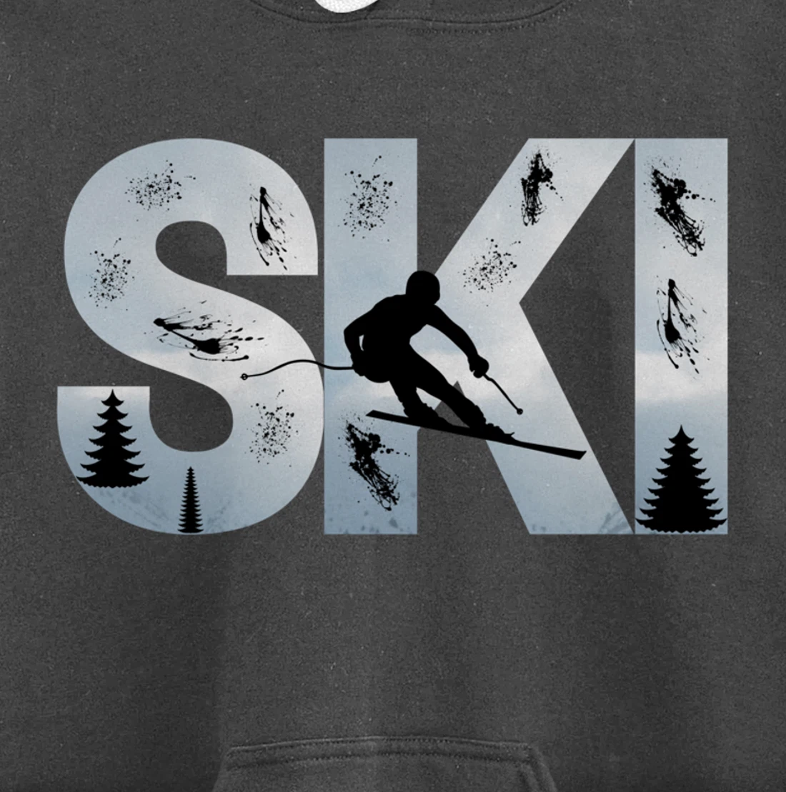 Ski Cool Skiing Style Alpine Skier Gift Women Men Boy Girl Pullover Hoodie