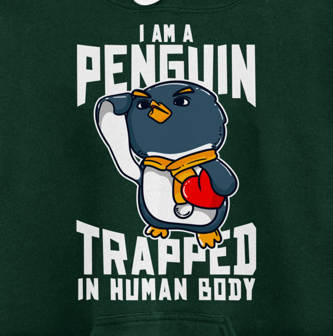 I Am A Penguin Trapped In Human Body Funny Penguin Lovers Pullover Hoodie