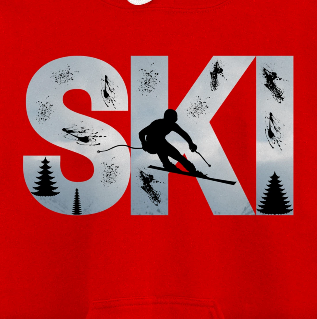 Ski Cool Skiing Style Alpine Skier Gift Women Men Boy Girl Pullover Hoodie