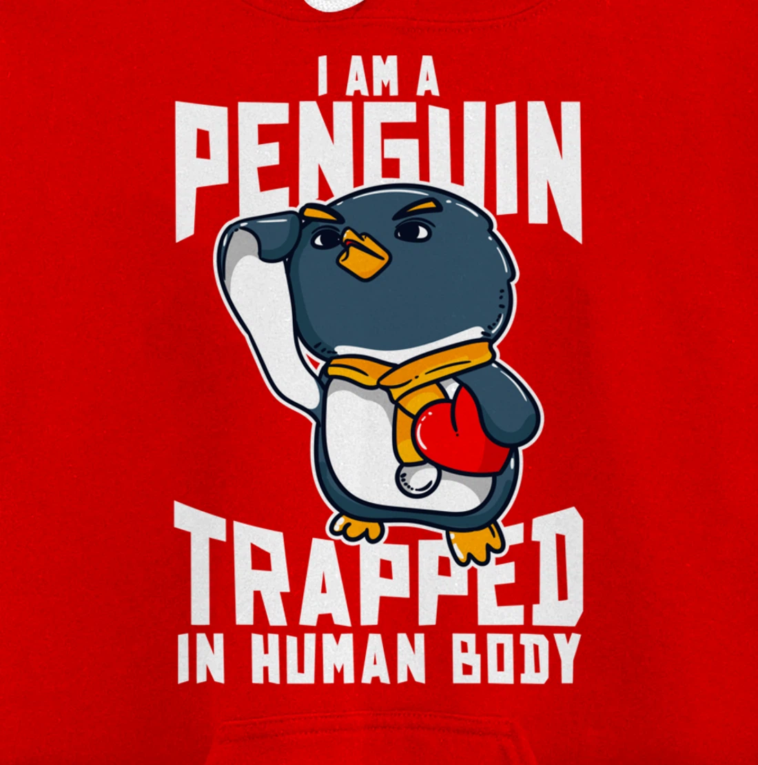 I Am A Penguin Trapped In Human Body Funny Penguin Lovers Pullover Hoodie