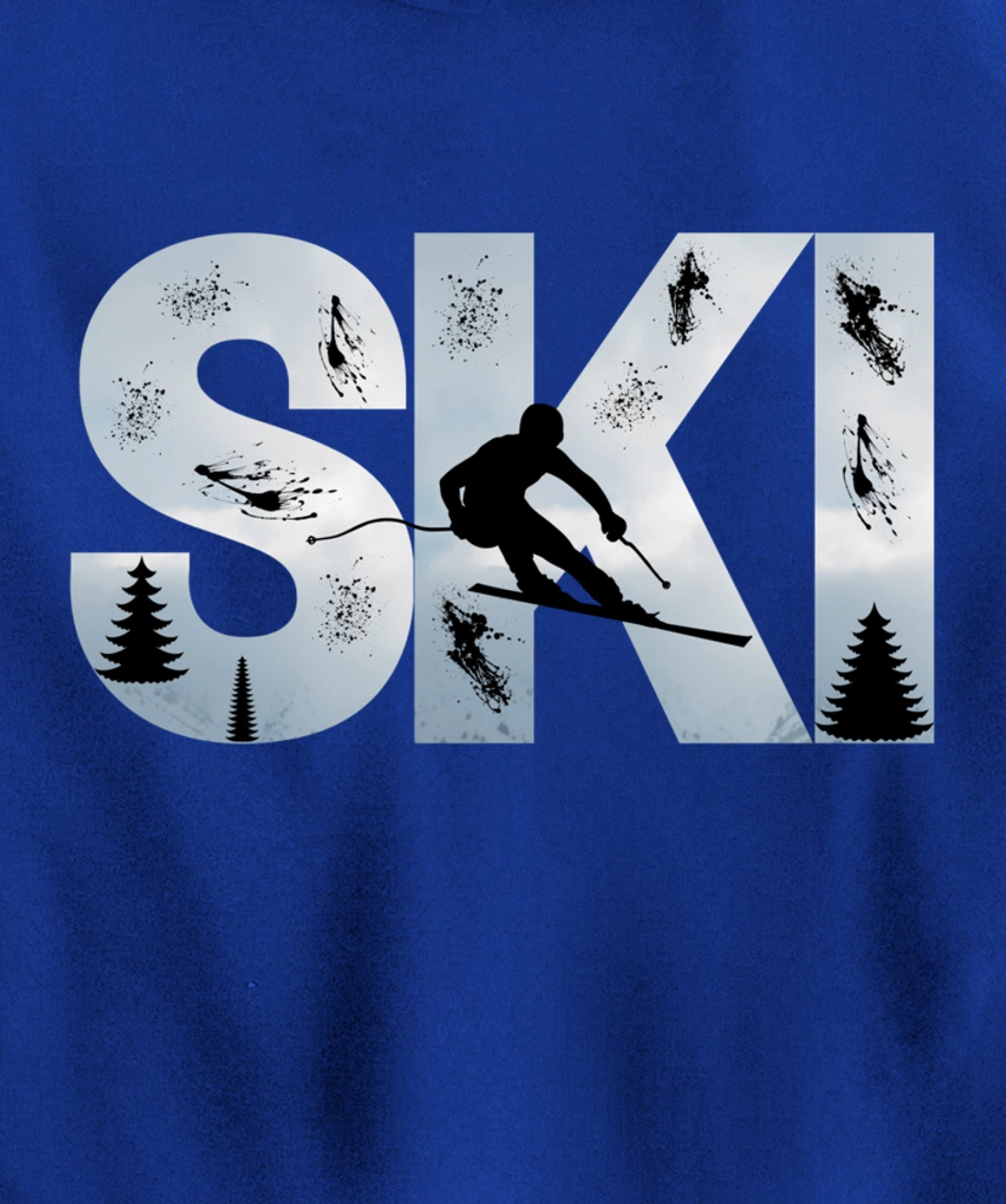 Ski Cool Skiing Style Alpine Skier Gift Women Men Boy Girl Pullover Hoodie