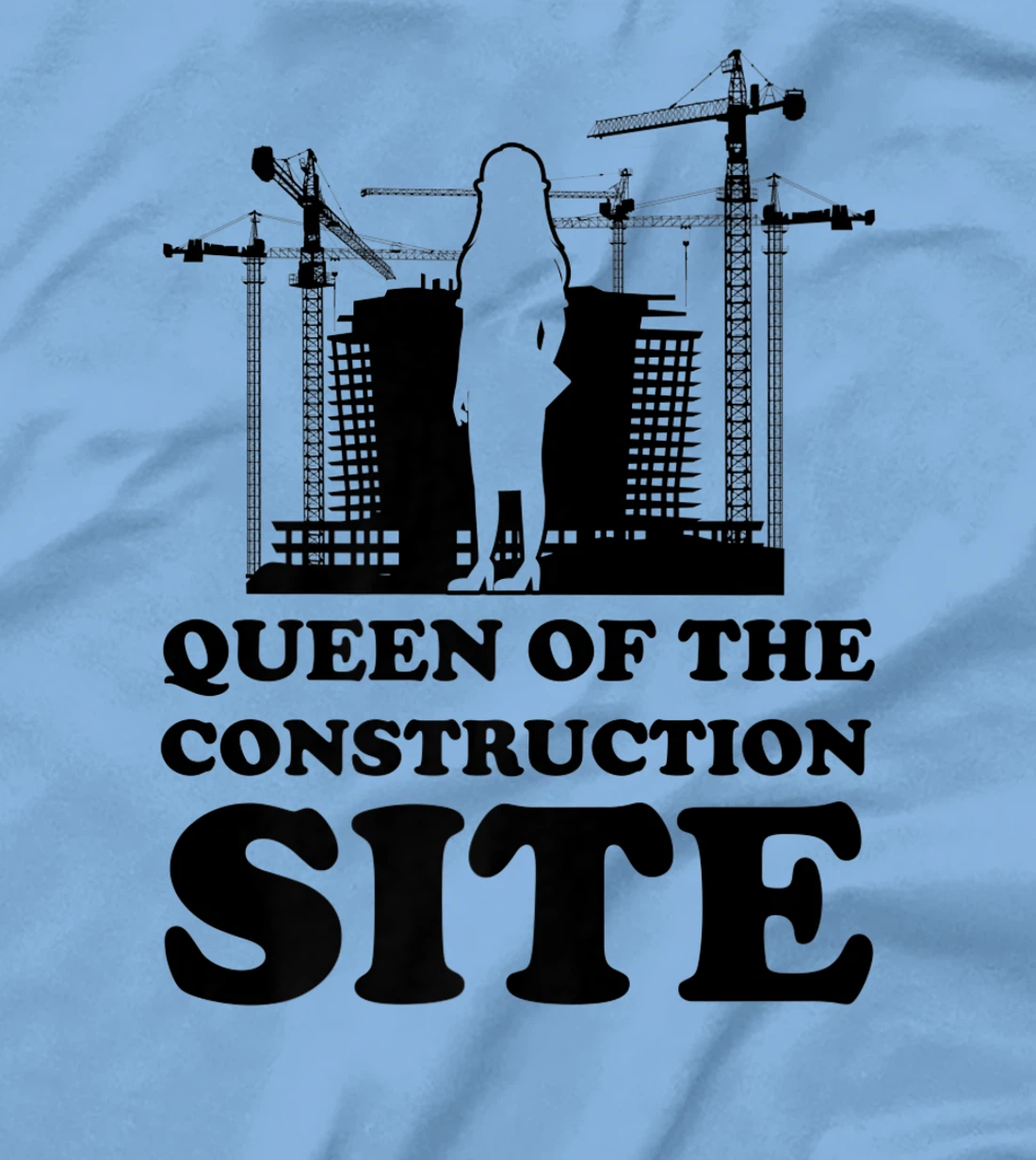 Womens queen of the construction site builder T-Shirt, Women T-Shirt