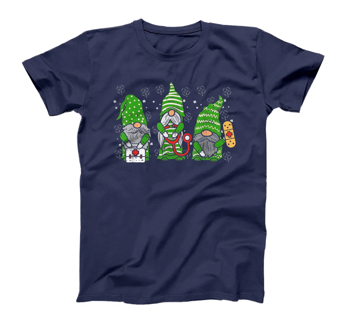 St. Patricks Day Stethoscope Nurse Life Irish Gnomes T-Shirt