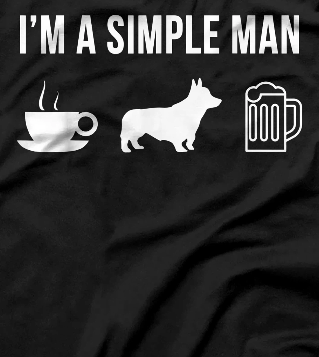 Pet Pembroke Welsh Corgi Dog Puppy Simple Man T-Shirt