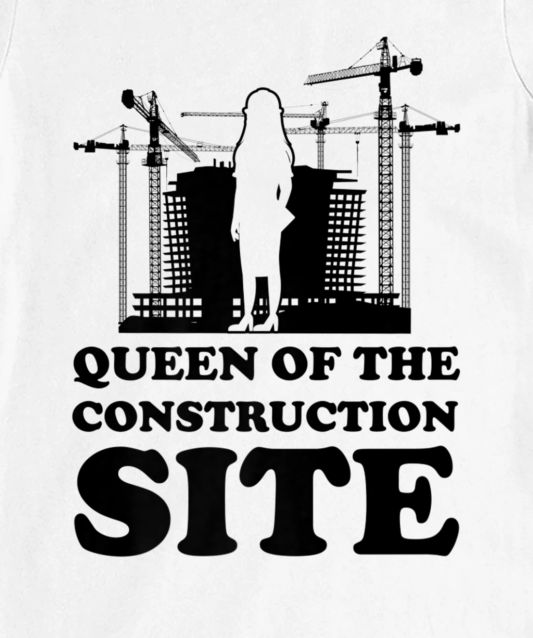 Womens queen of the construction site builder T-Shirt, Women T-Shirt