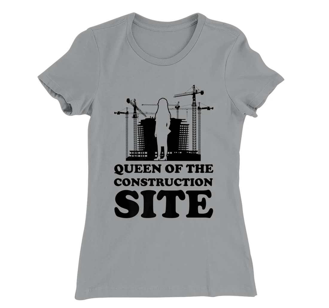 Womens queen of the construction site builder T-Shirt, Women T-Shirt