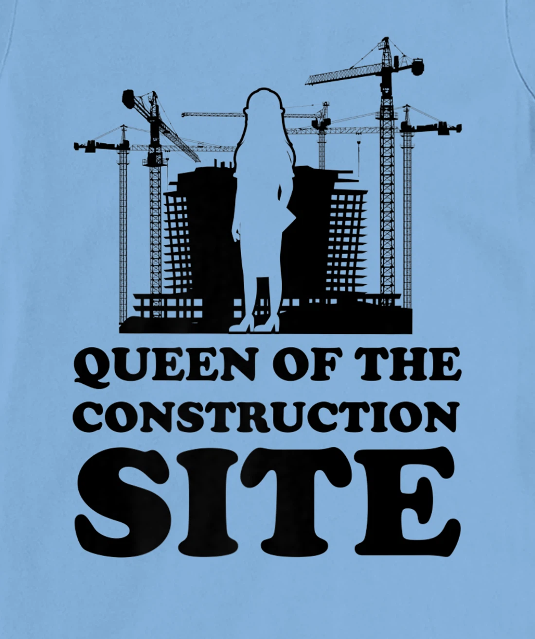 Womens queen of the construction site builder T-Shirt, Women T-Shirt