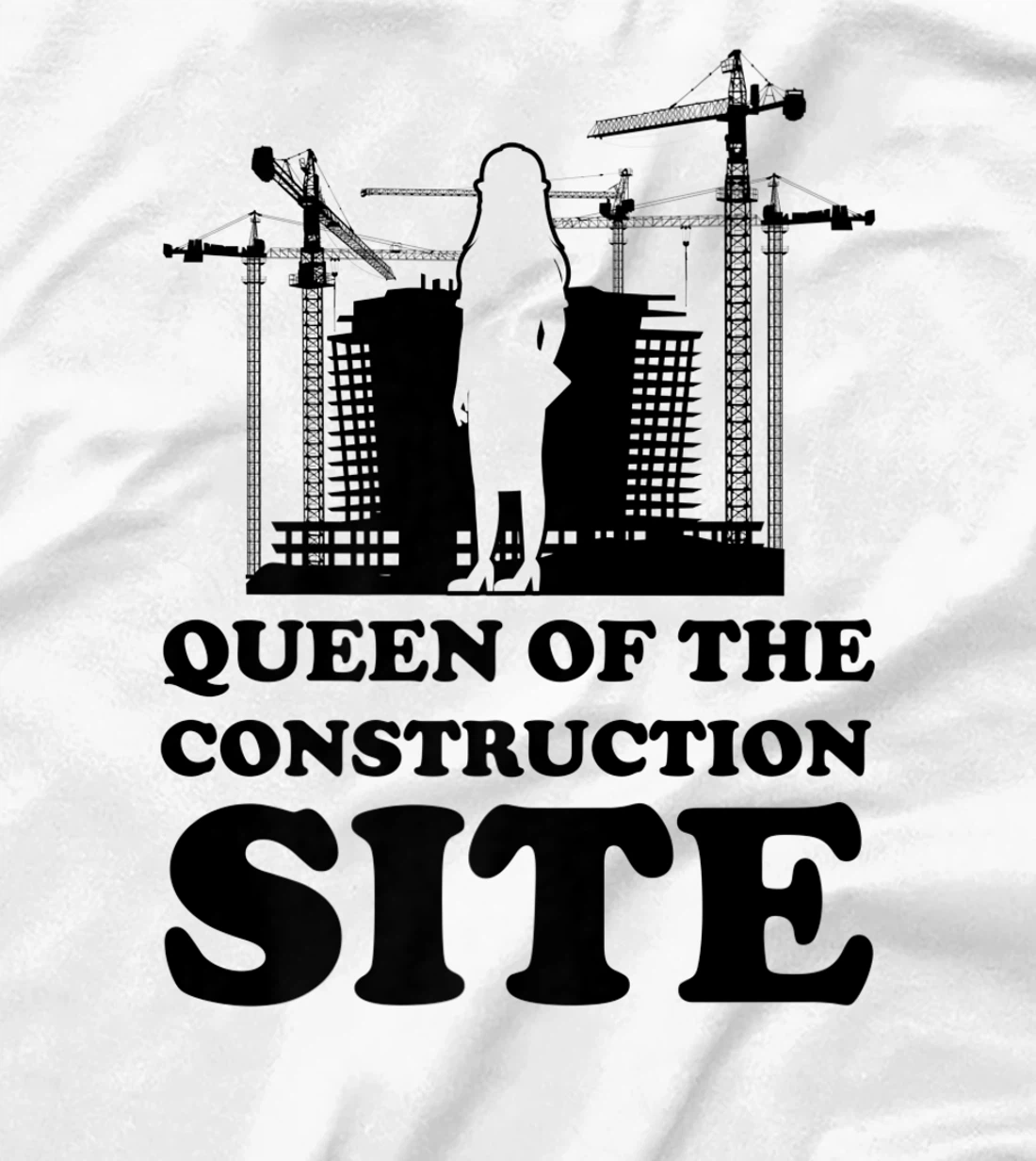 Womens queen of the construction site builder T-Shirt, Women T-Shirt