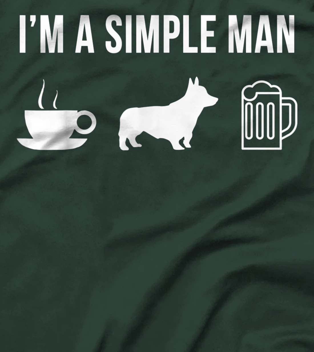 Pet Pembroke Welsh Corgi Dog Puppy Simple Man T-Shirt