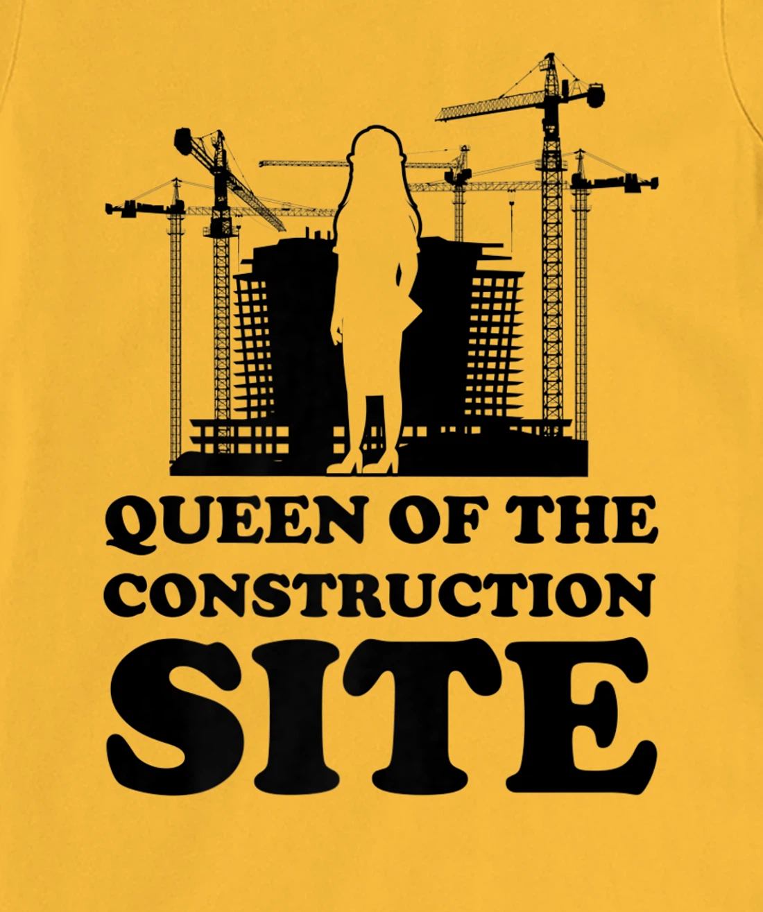 Womens queen of the construction site builder T-Shirt, Women T-Shirt