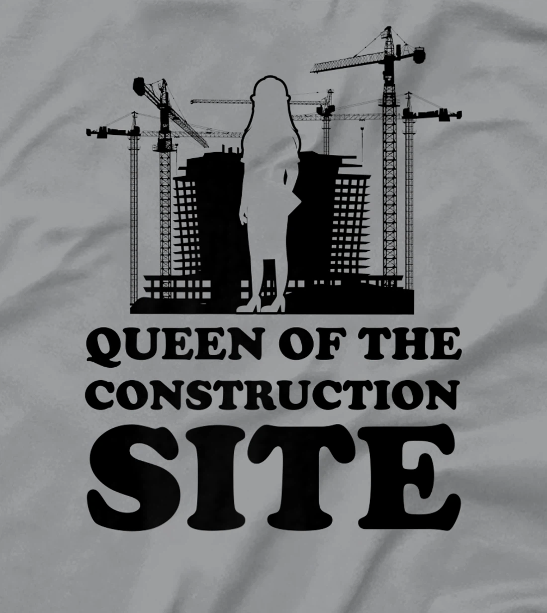 Womens queen of the construction site builder T-Shirt, Women T-Shirt