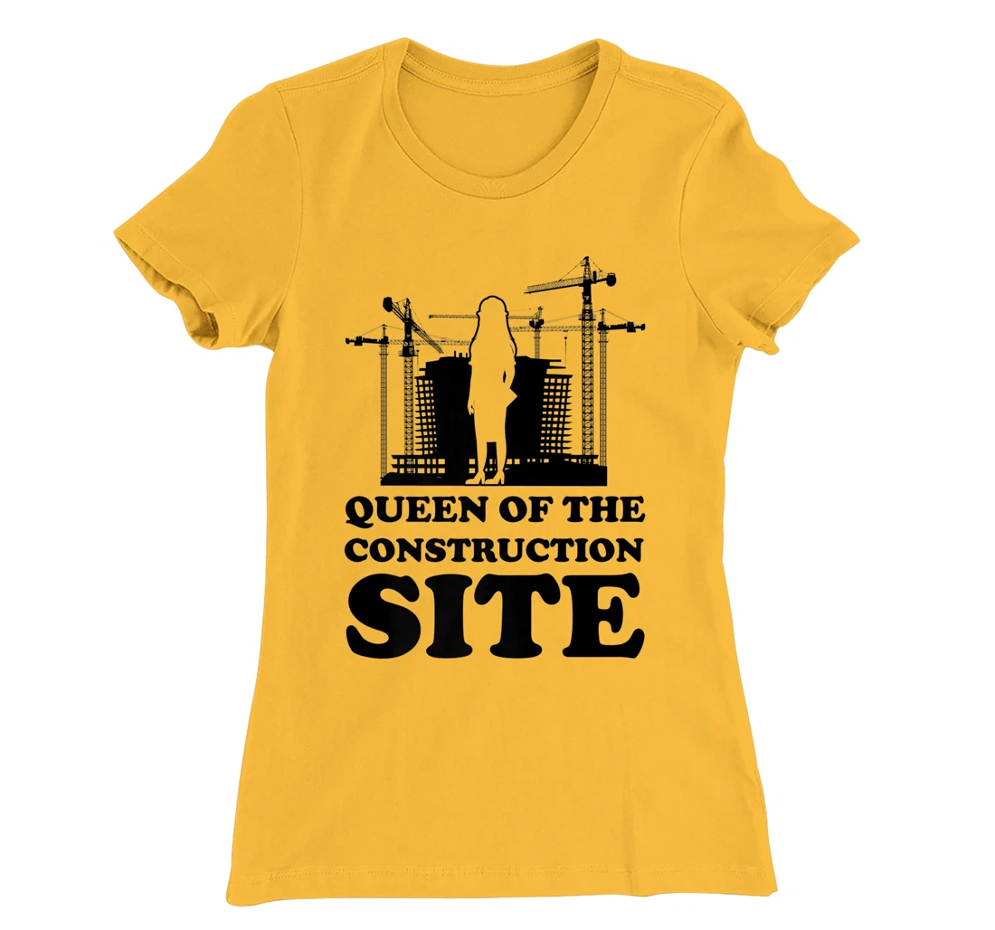 Womens queen of the construction site builder T-Shirt, Women T-Shirt
