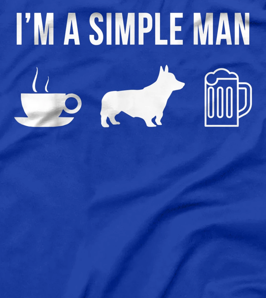Pet Pembroke Welsh Corgi Dog Puppy Simple Man T-Shirt