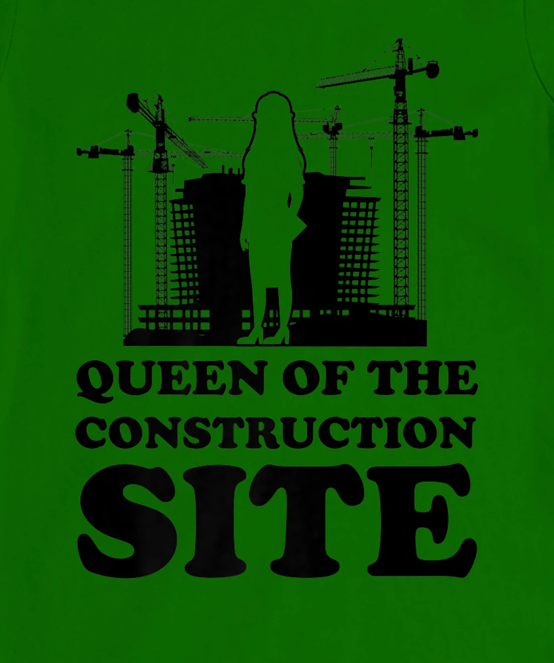 Womens queen of the construction site builder T-Shirt, Women T-Shirt