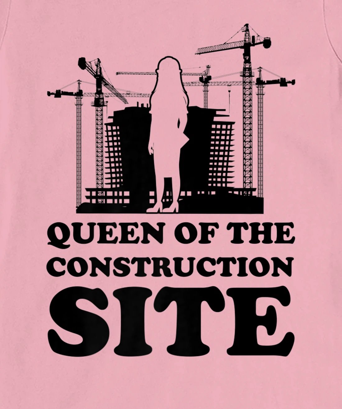 Womens queen of the construction site builder T-Shirt, Women T-Shirt