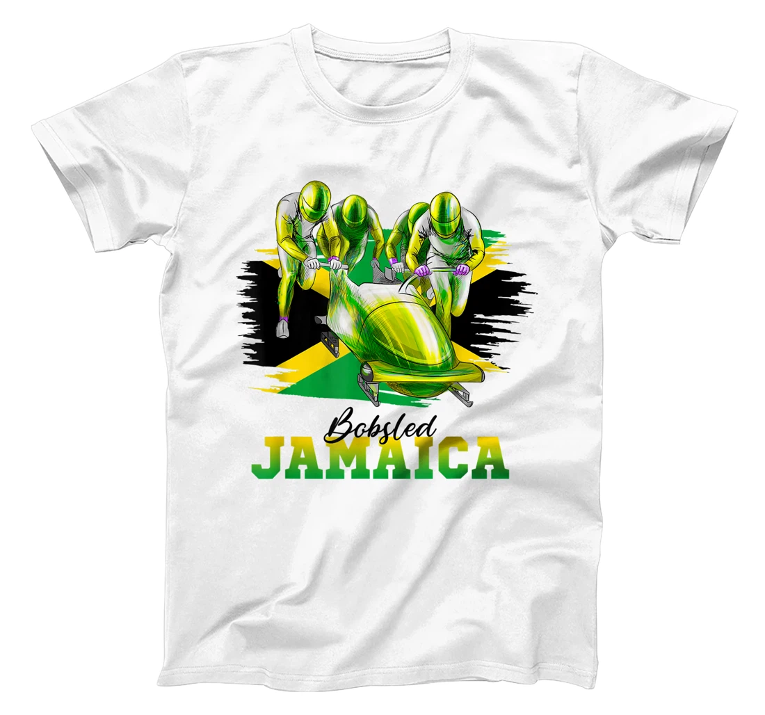 Bobsled Jamaica Team Jamaican Flag Winter Bobsled Lover T-Shirt, Women T-Shirt