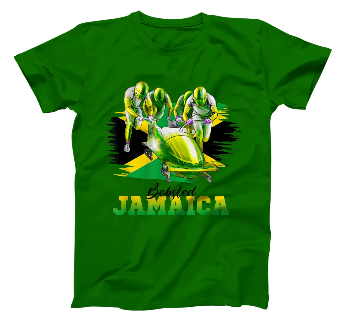 Bobsled Jamaica Team Jamaican Flag Winter Bobsled Lover T-Shirt, Women T-Shirt