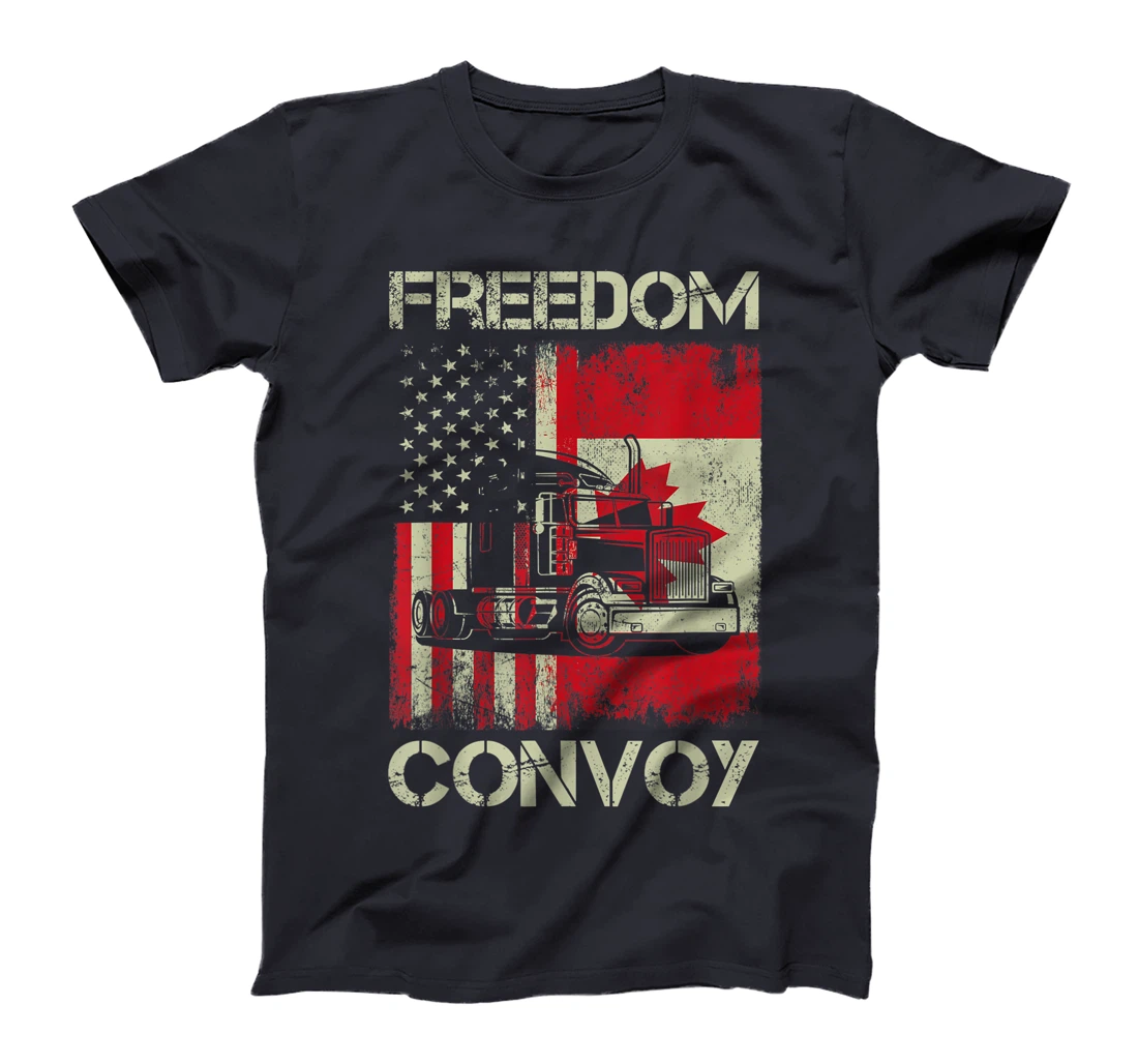 Freedom Convoy 2022 Support Canadian Truckers Mandate Truck T-Shirt, Women T-Shirt
