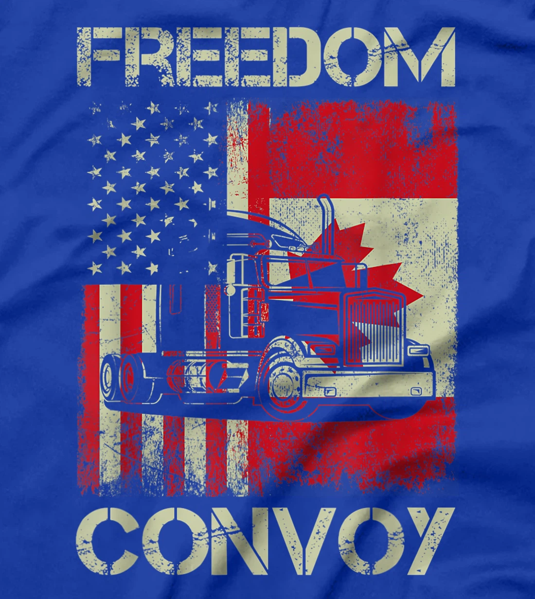 Freedom Convoy 2022 Support Canadian Truckers Mandate Truck T-Shirt, Women T-Shirt