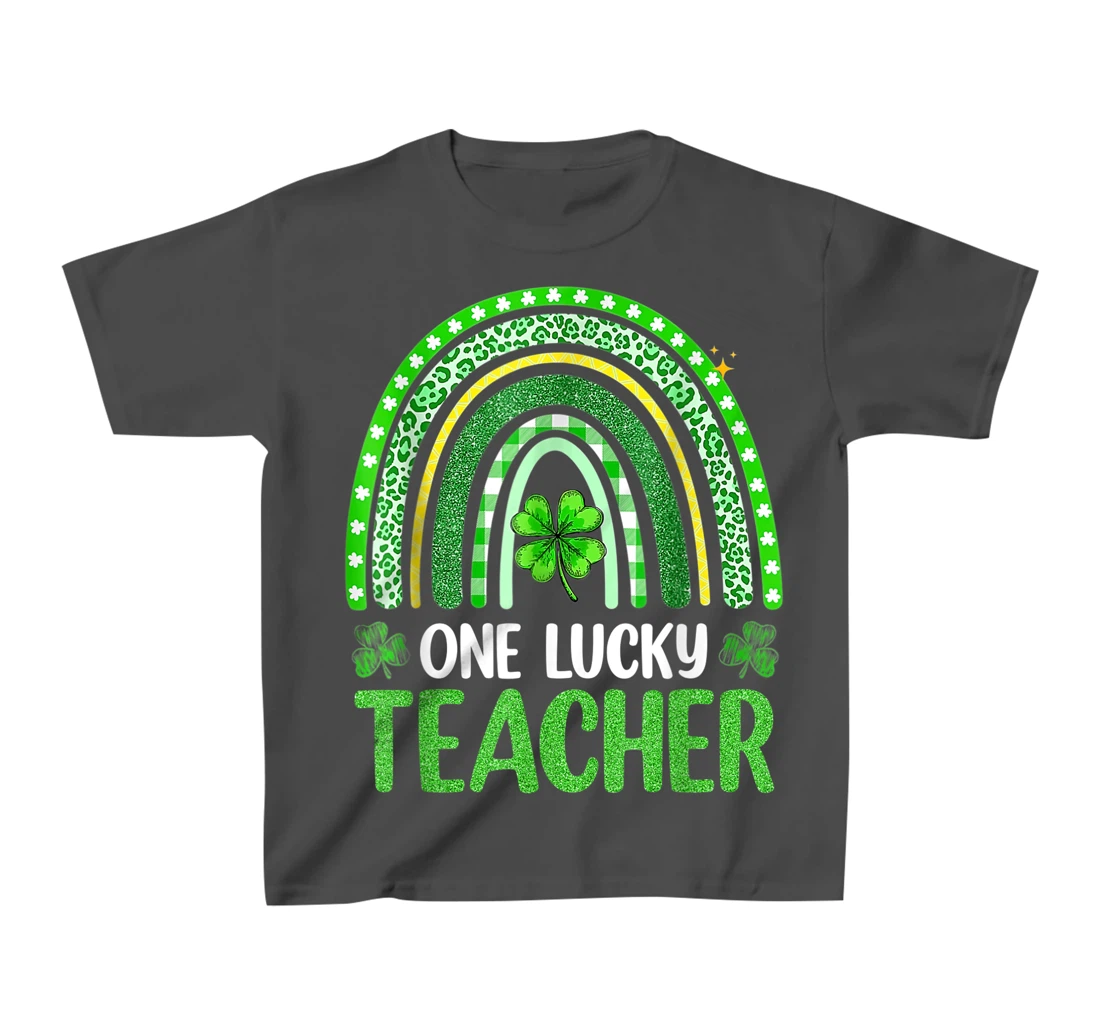 One Lucky Teacher Rainbow St Patrick’s Day Appreciation T-Shirt, Kid T-Shirt and Women T-Shirt