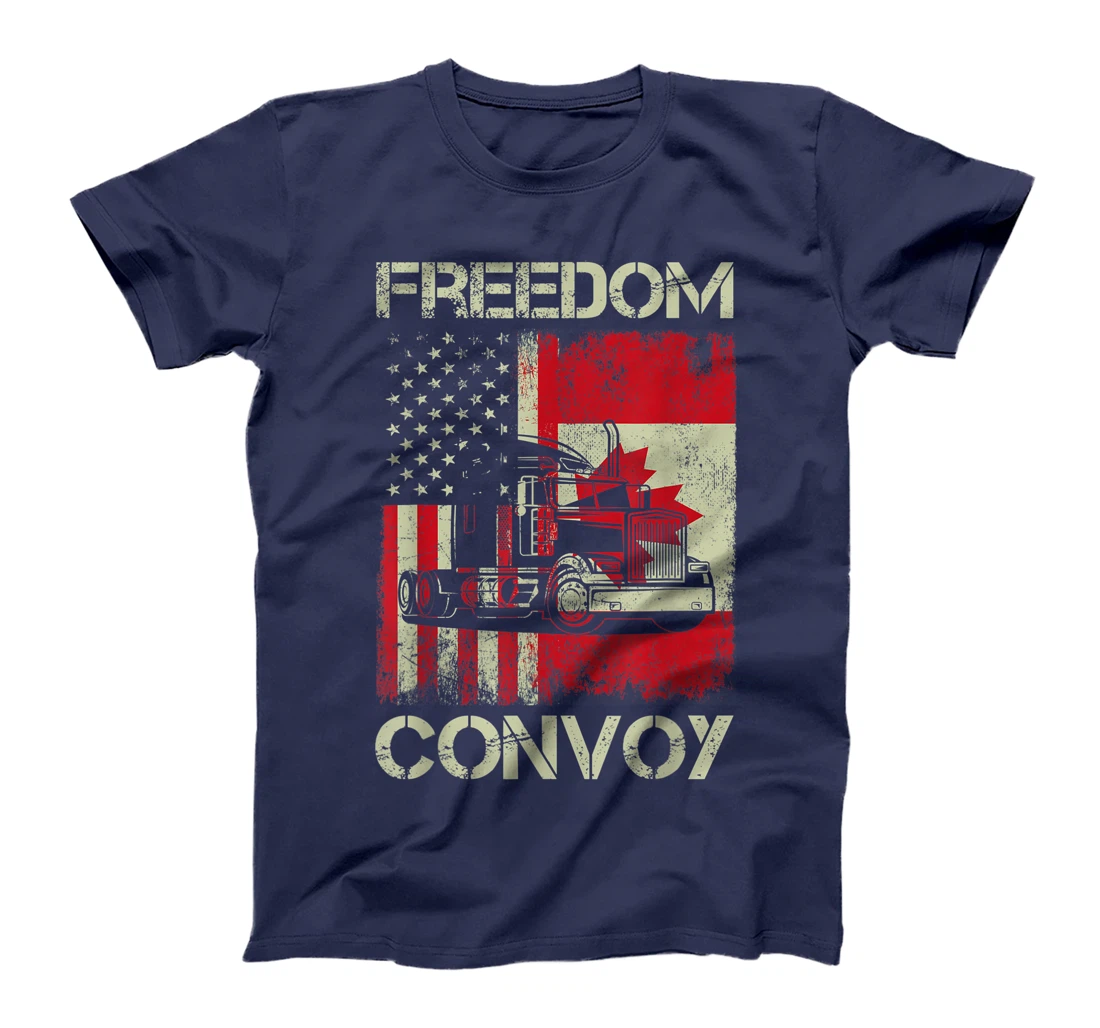Freedom Convoy 2022 Support Canadian Truckers Mandate Truck T-Shirt, Women T-Shirt