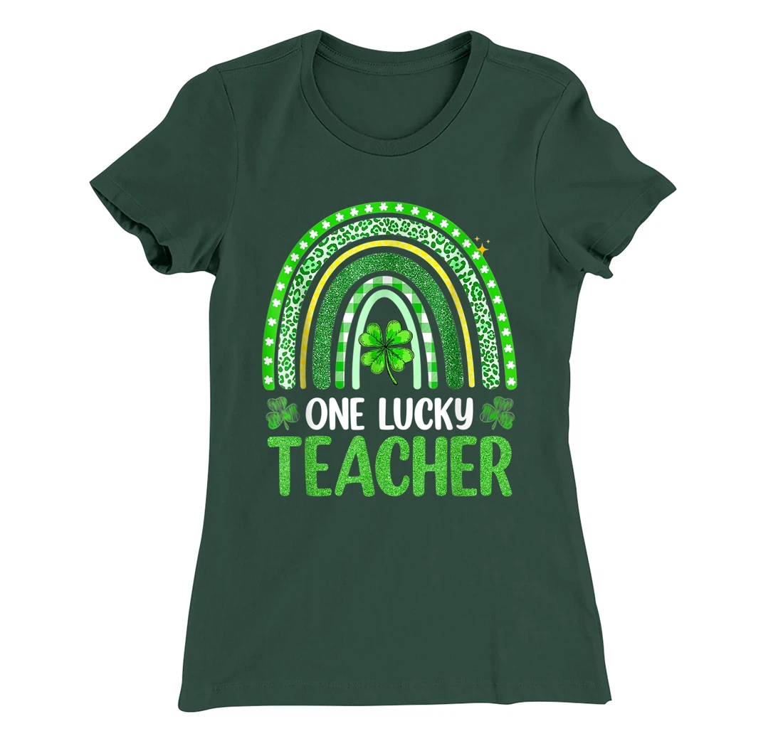 One Lucky Teacher Rainbow St Patrick’s Day Appreciation T-Shirt, Kid T-Shirt and Women T-Shirt