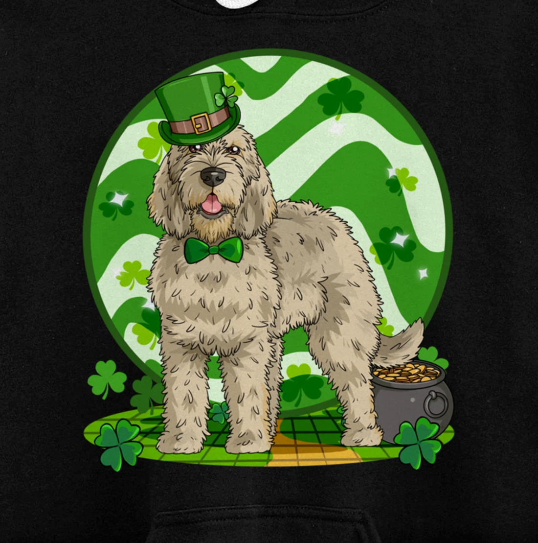 Otterhound Dog Lucky Leprechaun St. Patricks Day Pullover Hoodie