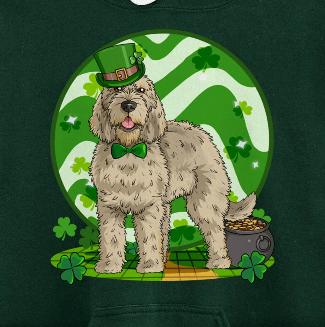 Otterhound Dog Lucky Leprechaun St. Patricks Day Pullover Hoodie