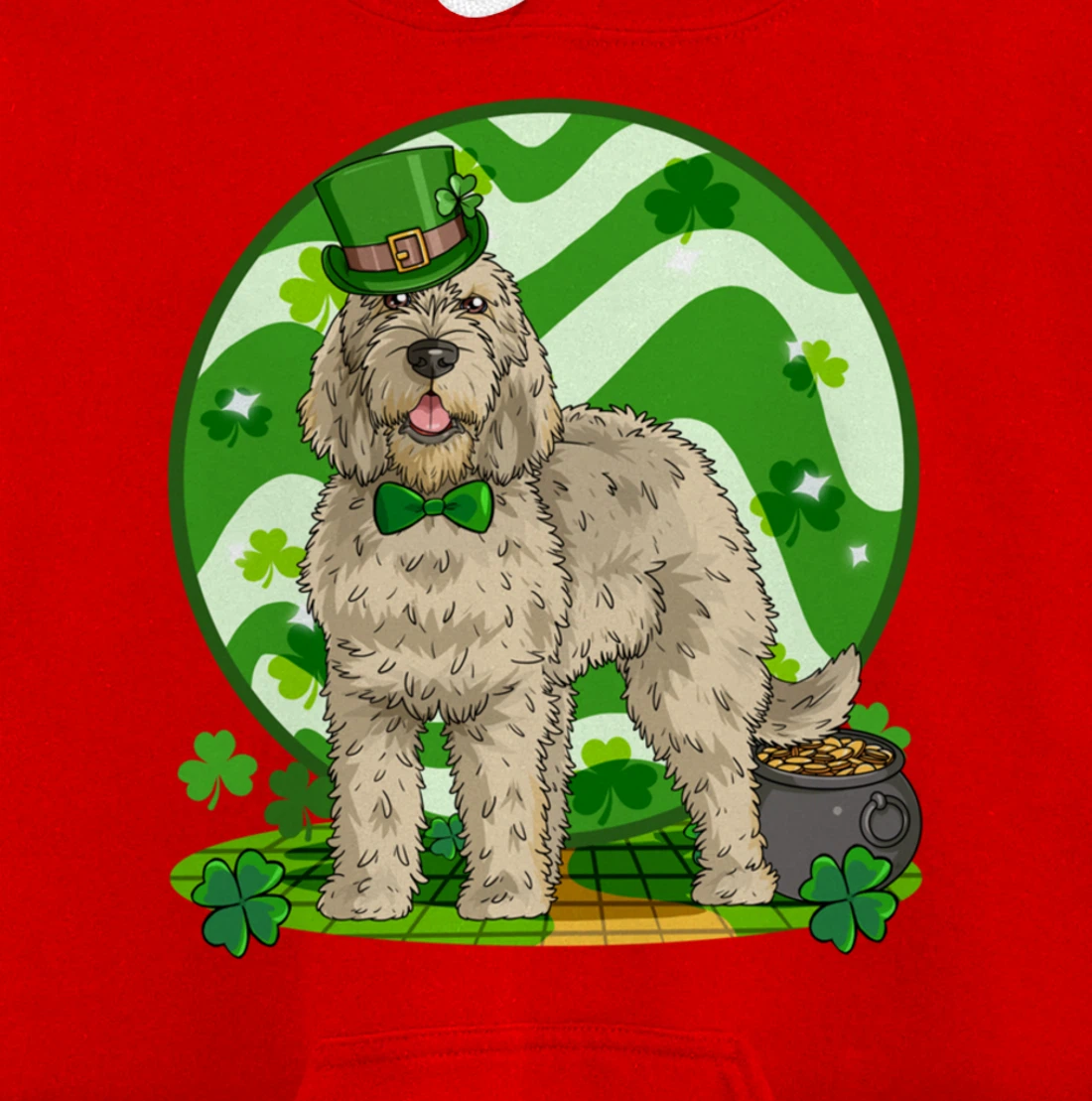 Otterhound Dog Lucky Leprechaun St. Patricks Day Pullover Hoodie