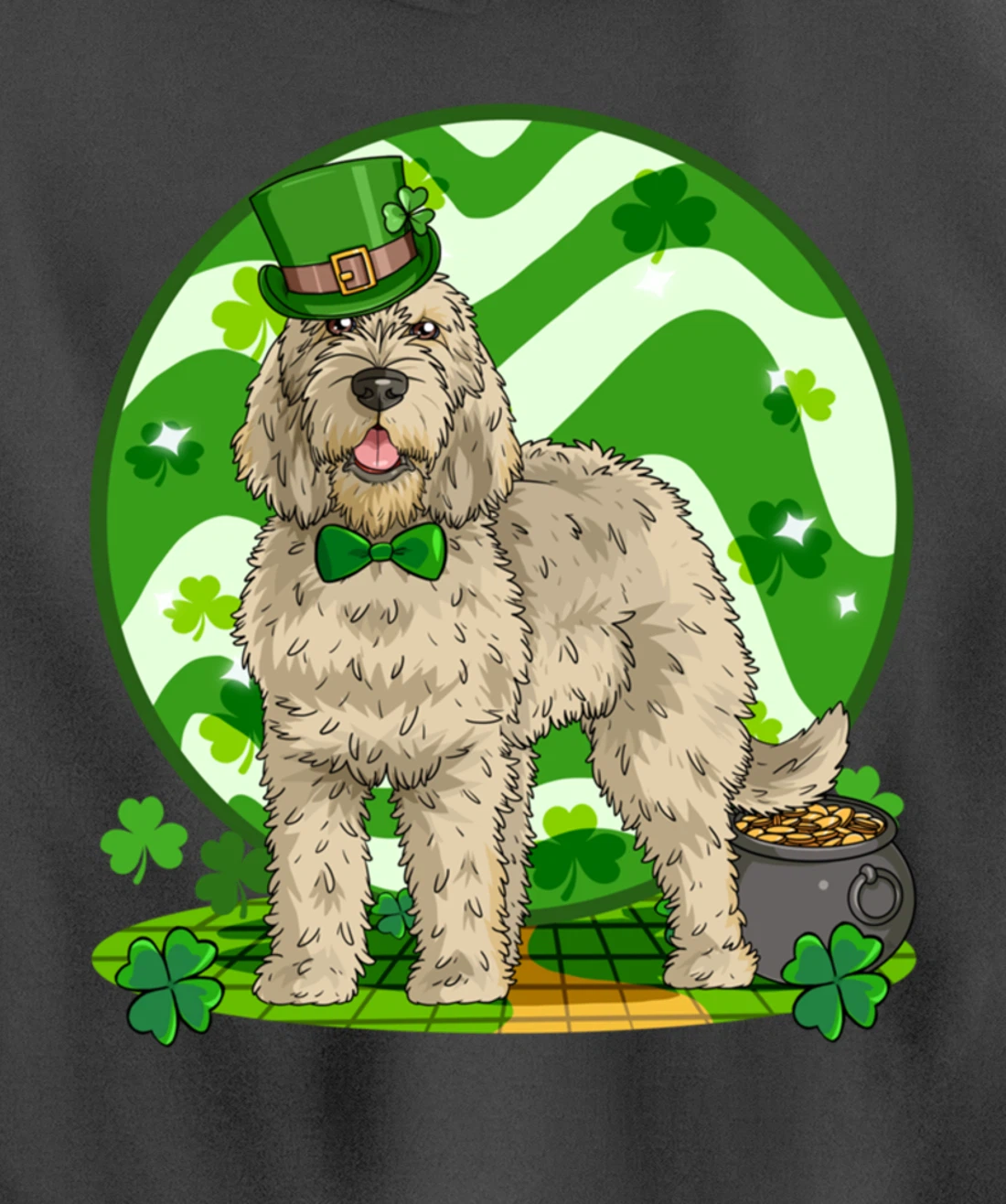 Otterhound Dog Lucky Leprechaun St. Patricks Day Pullover Hoodie