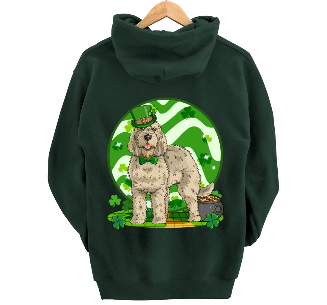 Otterhound Dog Lucky Leprechaun St. Patricks Day Pullover Hoodie