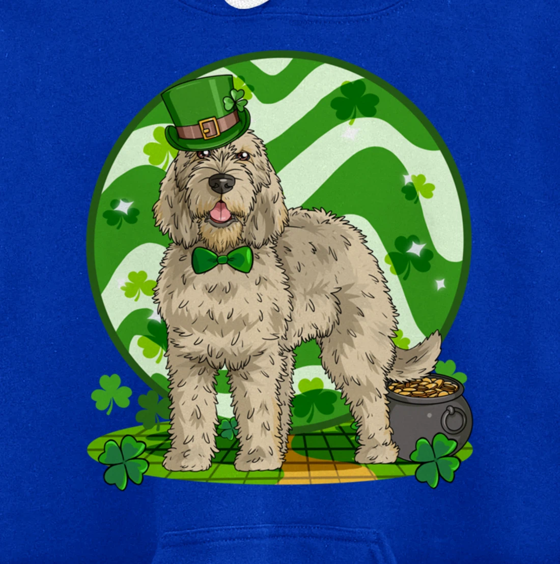 Otterhound Dog Lucky Leprechaun St. Patricks Day Pullover Hoodie