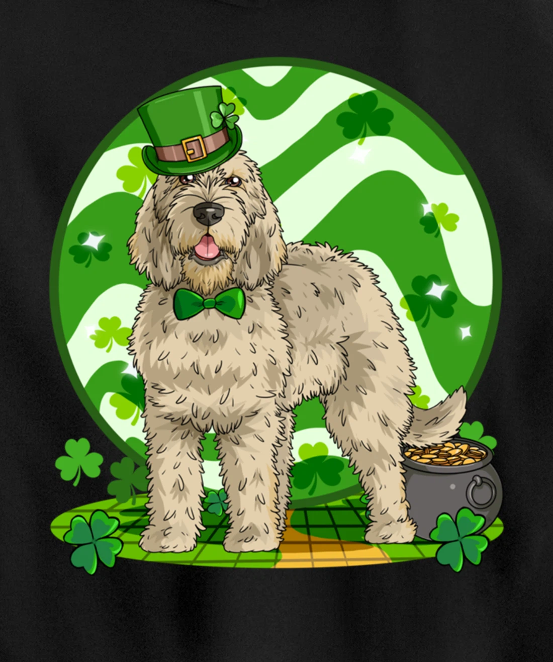 Otterhound Dog Lucky Leprechaun St. Patricks Day Pullover Hoodie