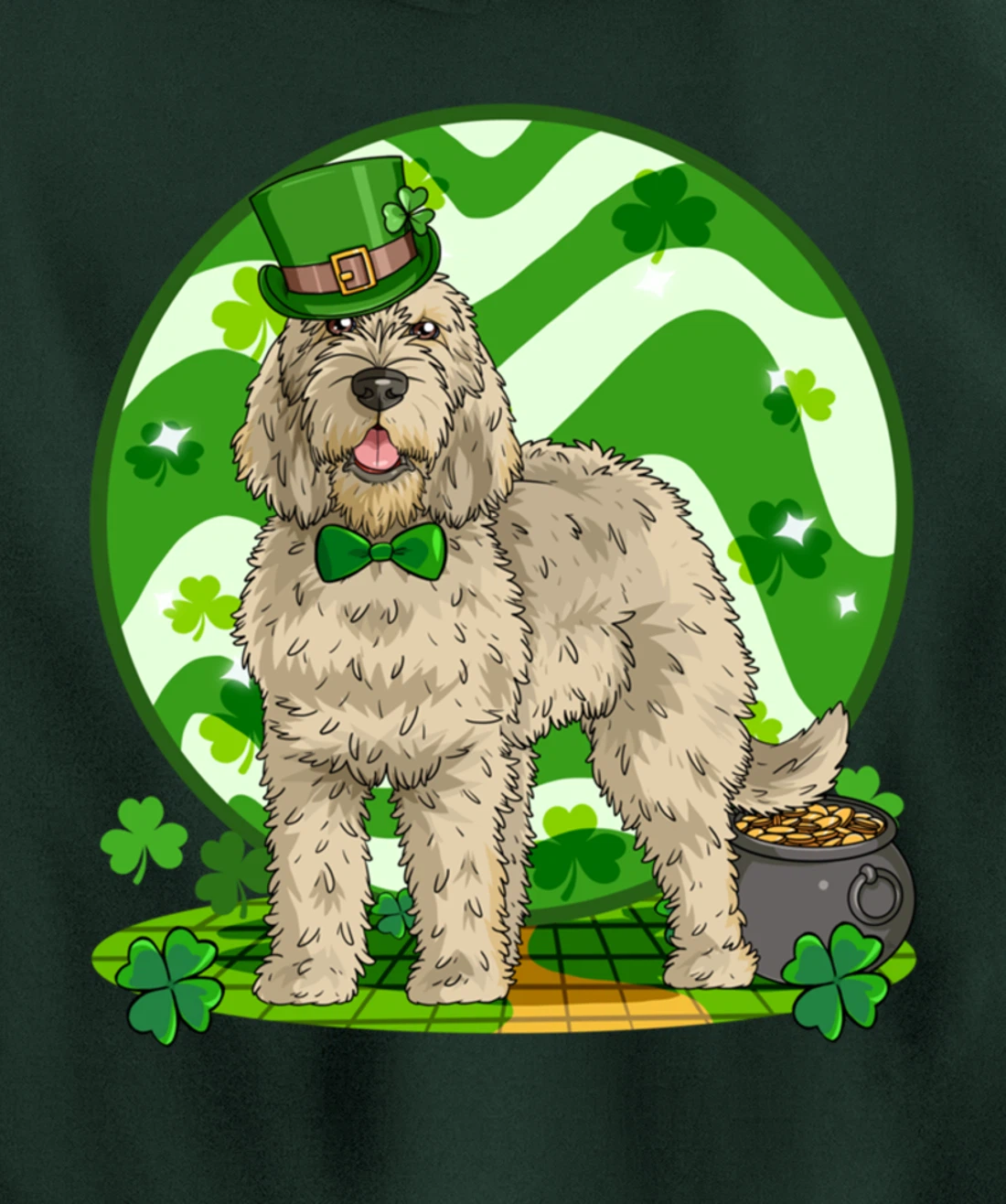 Otterhound Dog Lucky Leprechaun St. Patricks Day Pullover Hoodie