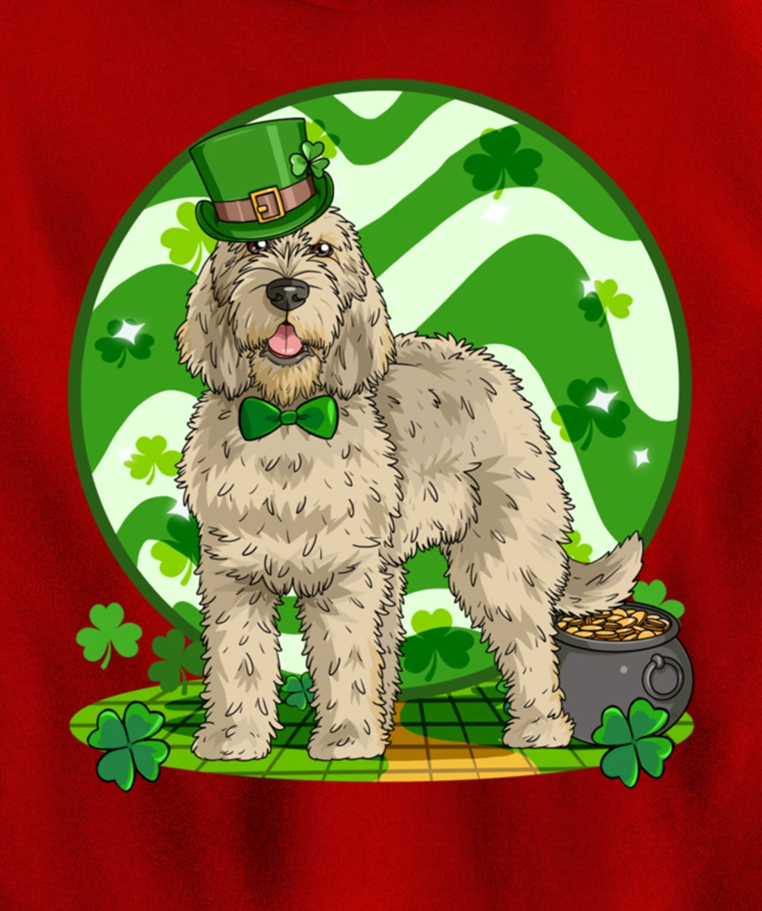 Otterhound Dog Lucky Leprechaun St. Patricks Day Pullover Hoodie