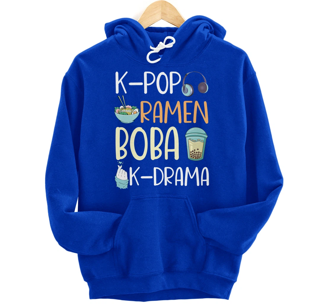 K-Pop Ramen Boba K-Drama Funny Ramen Bubble Tea Lover Pullover Hoodie