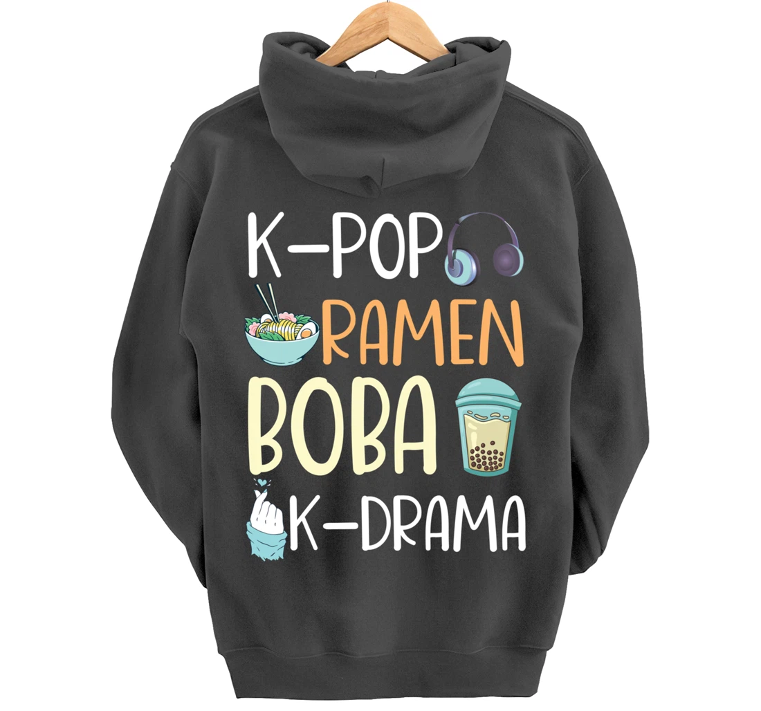 K-Pop Ramen Boba K-Drama Funny Ramen Bubble Tea Lover Pullover Hoodie