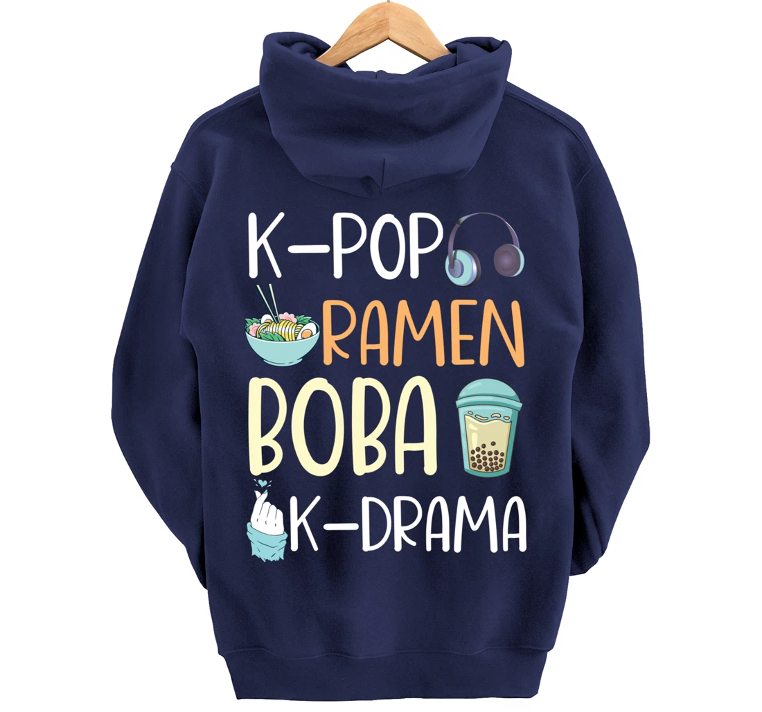 K-Pop Ramen Boba K-Drama Funny Ramen Bubble Tea Lover Pullover Hoodie