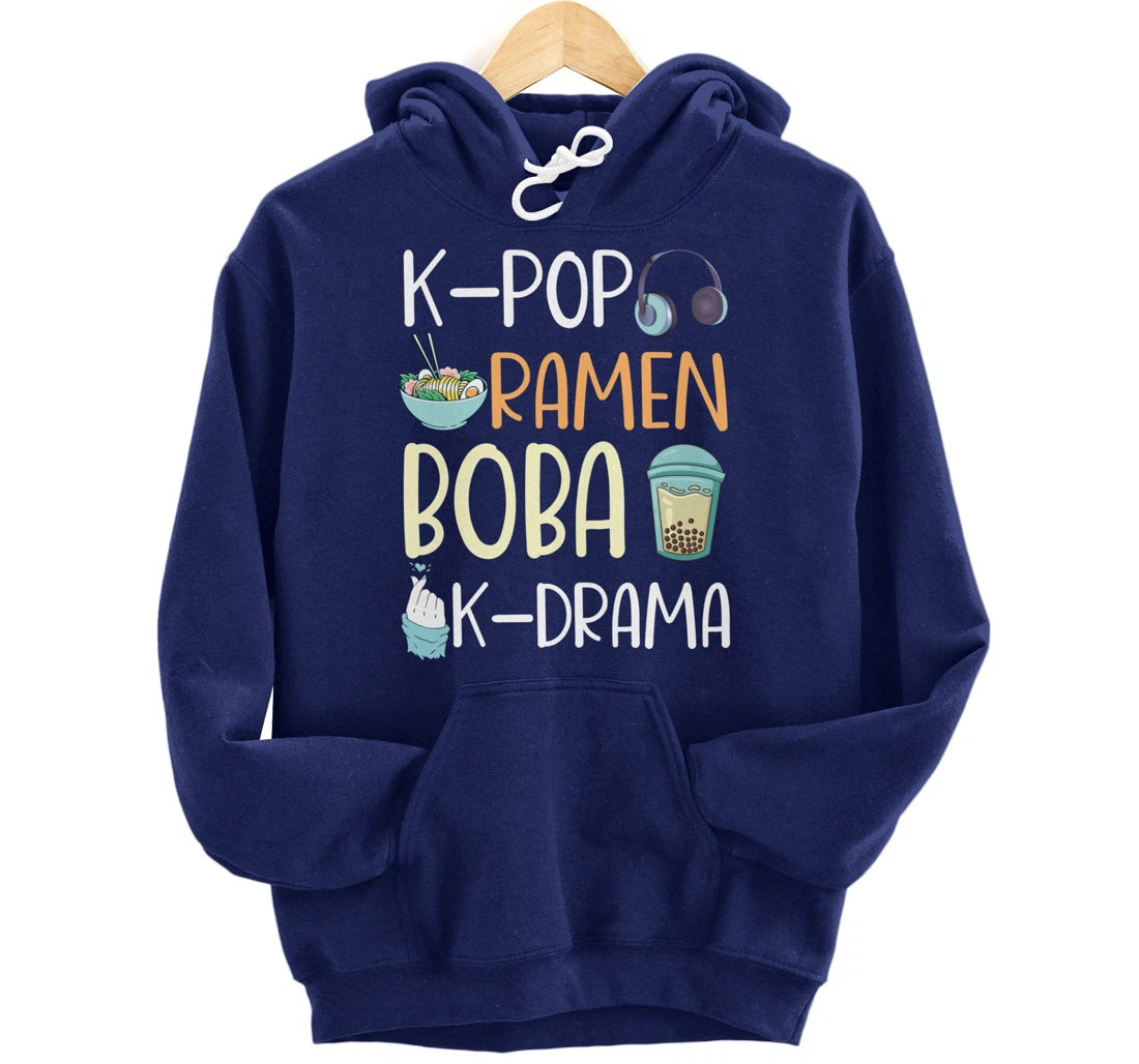 K-Pop Ramen Boba K-Drama Funny Ramen Bubble Tea Lover Pullover Hoodie