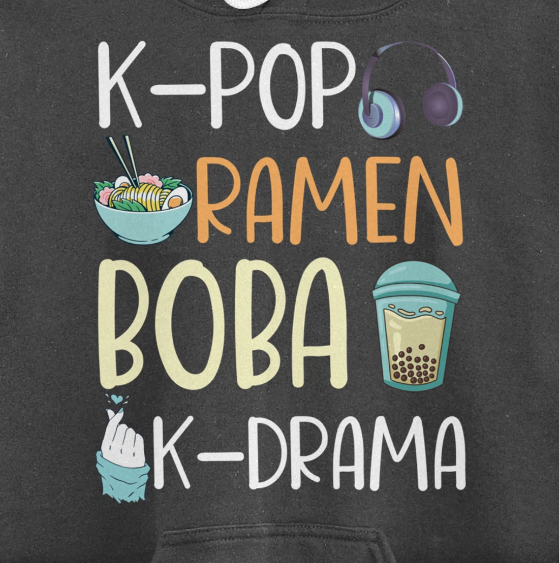 K-Pop Ramen Boba K-Drama Funny Ramen Bubble Tea Lover Pullover Hoodie