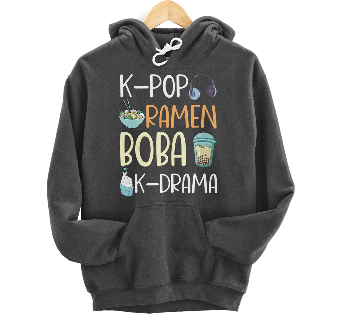K-Pop Ramen Boba K-Drama Funny Ramen Bubble Tea Lover Pullover Hoodie
