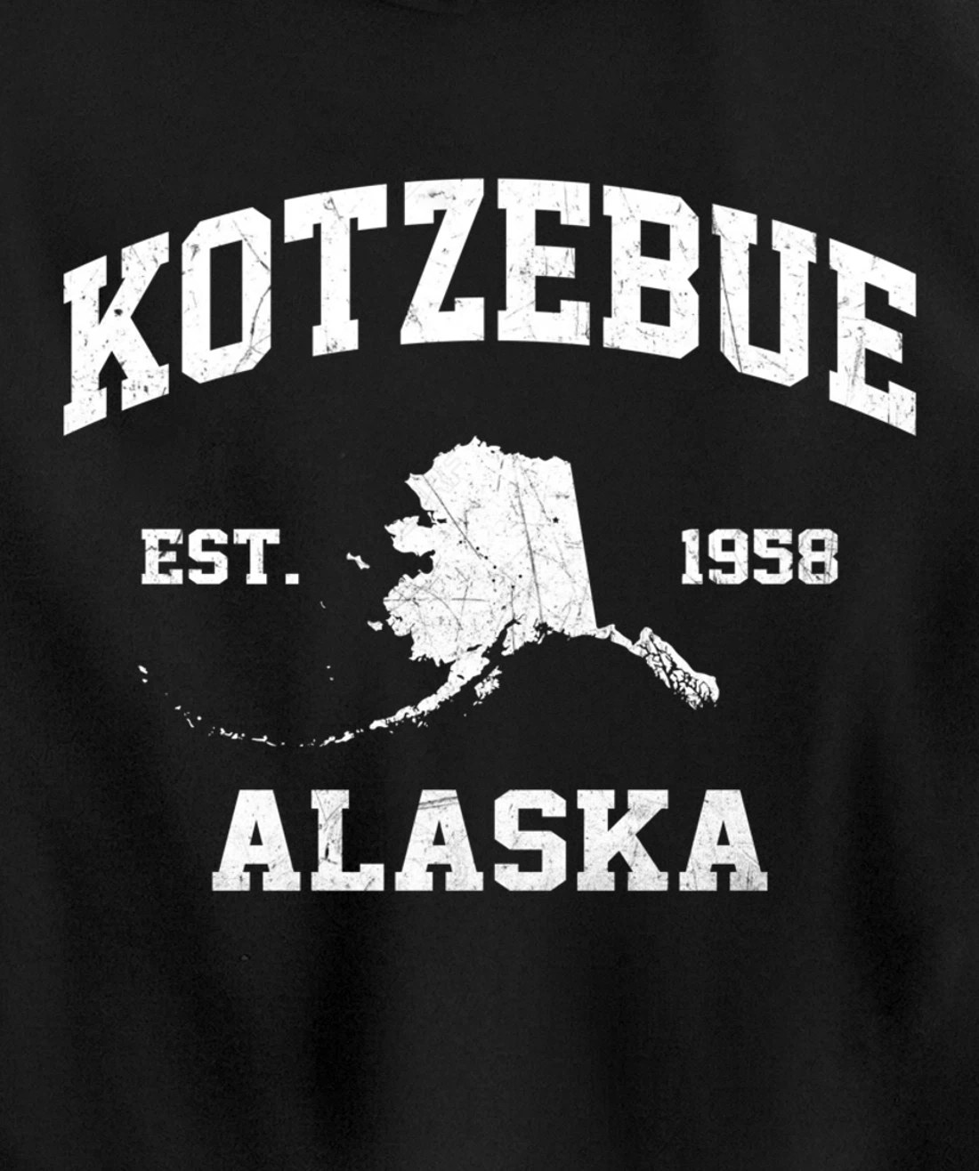 Kotzebue Alaska AK vintage State Athletic style Pullover Hoodie