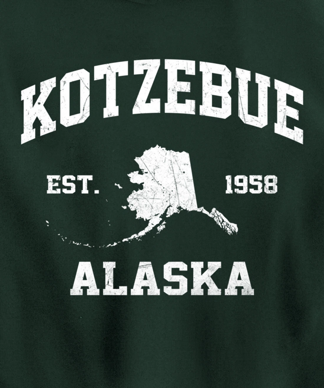 Kotzebue Alaska AK vintage State Athletic style Pullover Hoodie