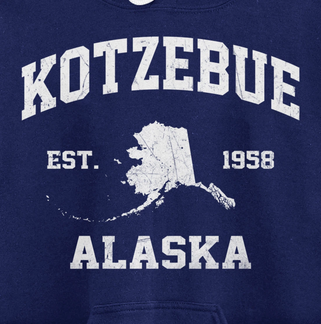 Kotzebue Alaska AK vintage State Athletic style Pullover Hoodie