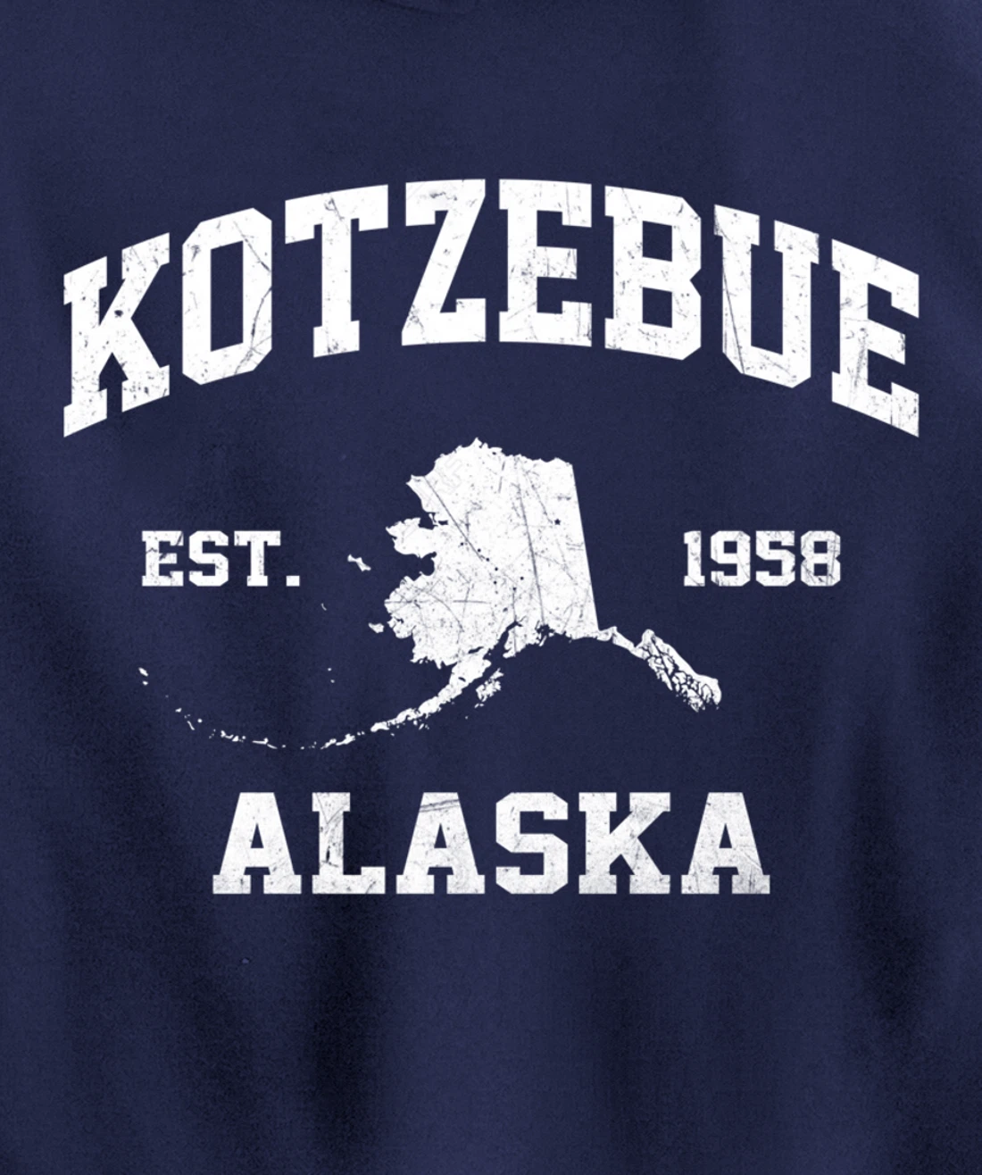 Kotzebue Alaska AK vintage State Athletic style Pullover Hoodie