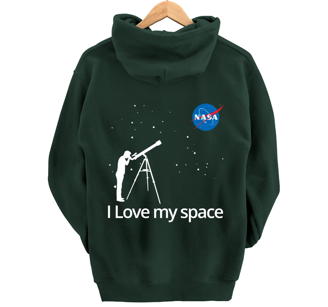 NASA I Love My Space Telescope Galaxy Pullover Hoodie