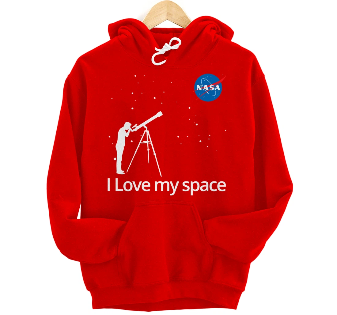 NASA I Love My Space Telescope Galaxy Pullover Hoodie